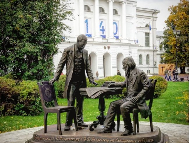 Памятник «Профессорам В.М. Флоринскому и Д.И. Менделееву от благодарных сибиряков»